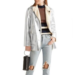 OPENING CEREMONY
Culver reversible metallic faux shearling coat Size 2